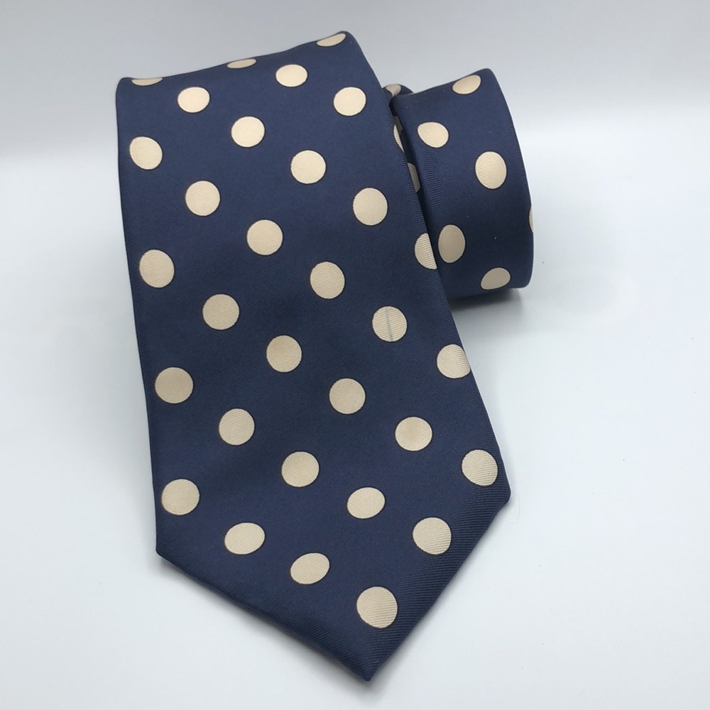 Vivace by J. S. Blank Polka dot Navy Blue White Timeless